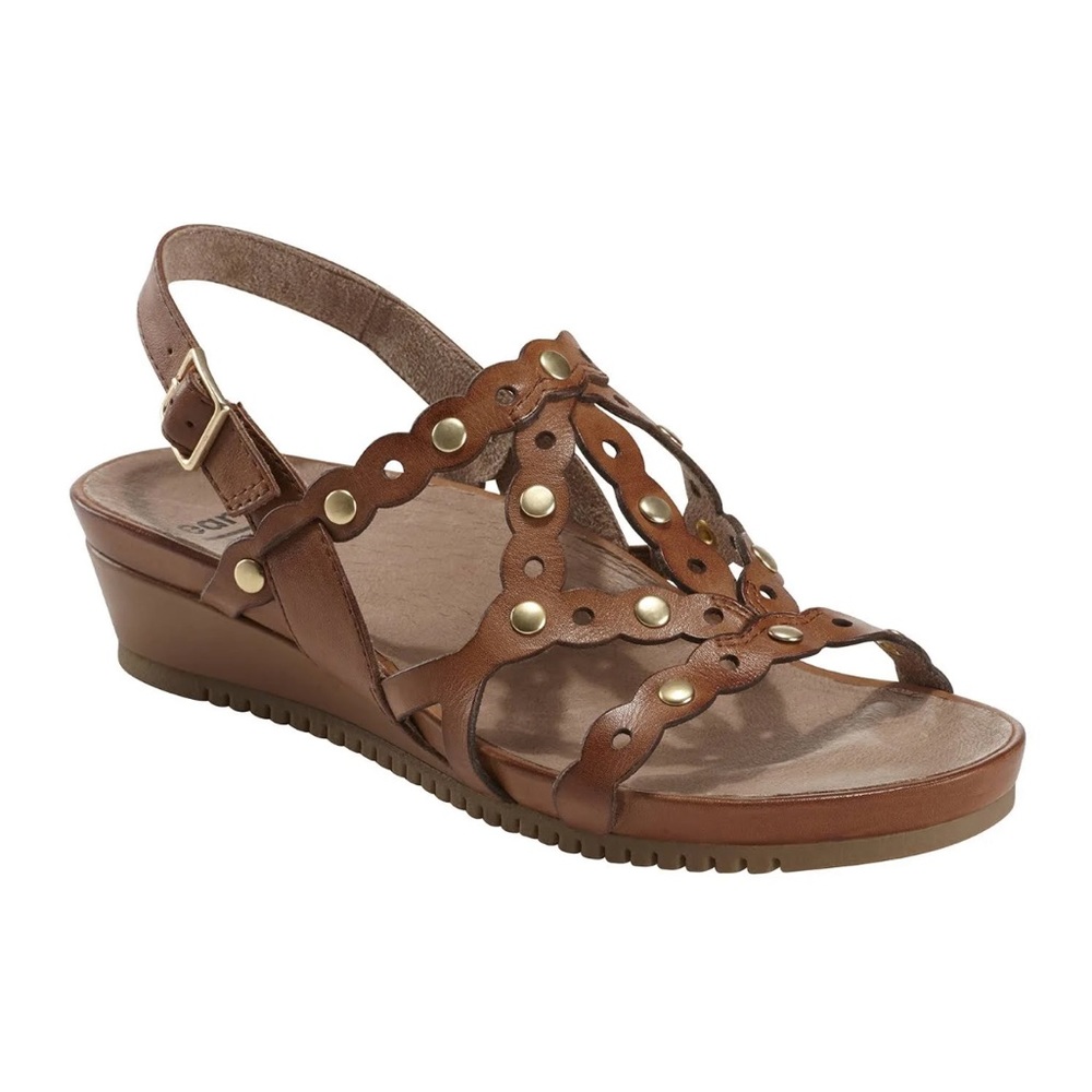 Earth Brand Brown Leather Sandals